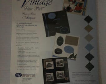 Paper Pack Vintage Photo Mounting 10x12 6 colors 6 pages Creative Memories. New unopened
