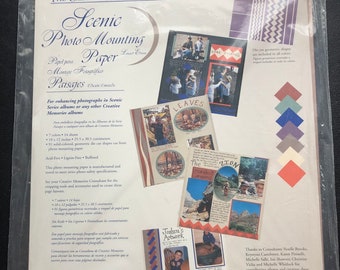 Photo Mounting Paper and cut outs Scenic “Creative Memories”