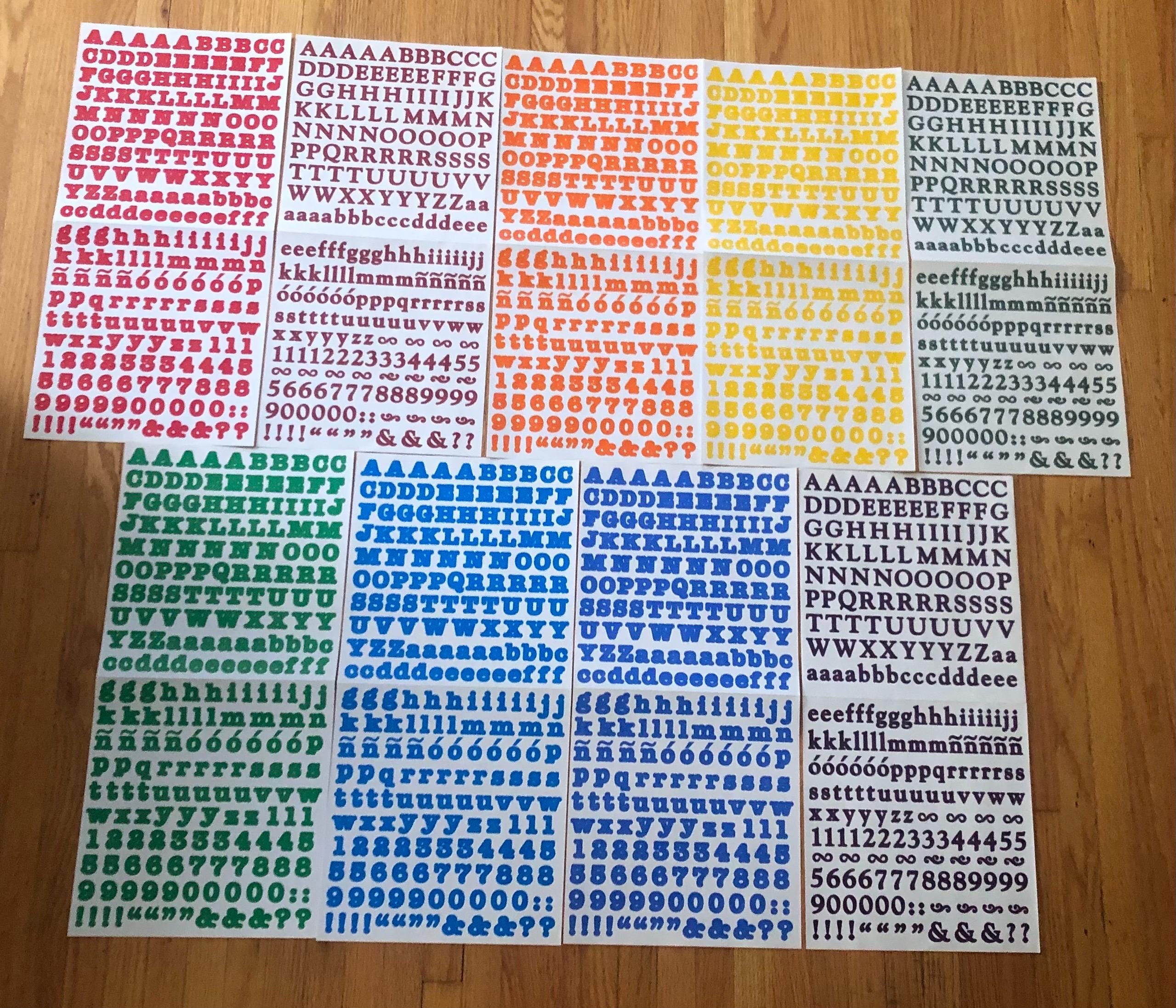 Large ABC sticker sheets and numbers creative memories set comes with 2 9x10 sheets of large letters and numbers 9 colors available
