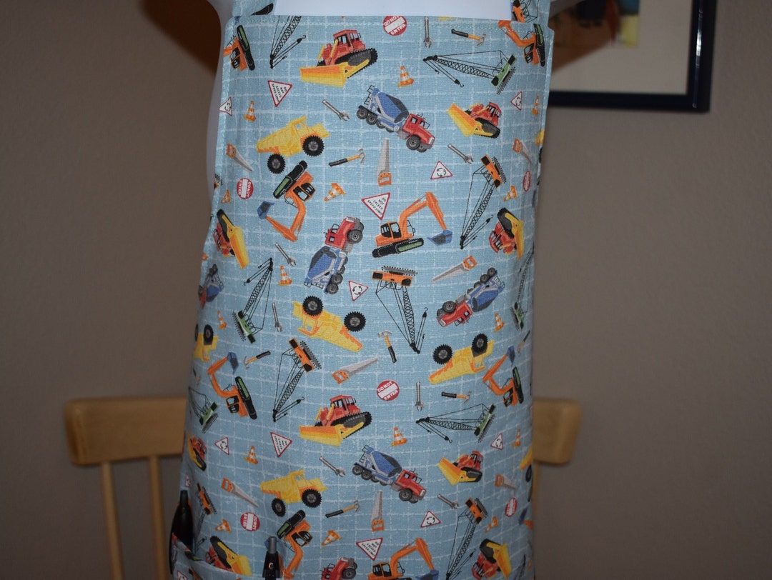 Kids Aprons Apron for Boy Construction Zone Etsy