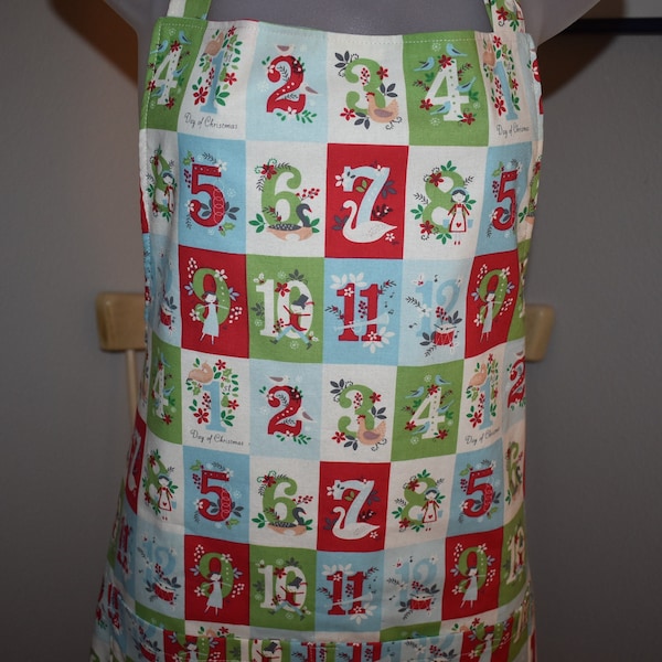 aprons for women and men with pockets, the 12 days of Christmas