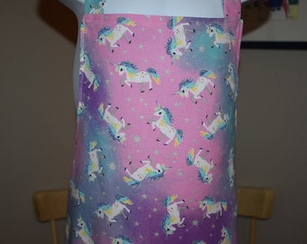 kids aprons, girls aprons, unicorn dream