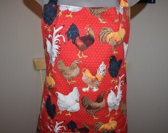 womens rooster aprons with pockets - chicken coop