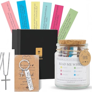 Pot de versets de la Bible personnalisé pour les émotions et les sentiments, Jarre de prière Lisez-moi quand, Pot de versets bibliques, Verset de la Bible dans un bocal, Cadeaux chrétiens pour hommes et femmes
