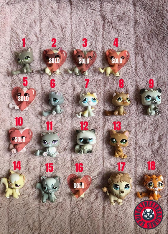 Authentic Littlest Pet Shop LPS Lot Rare LPS Cats like