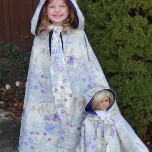 GIRLS HOODED CAPE Pattern Sizes 2 to 6 image 1