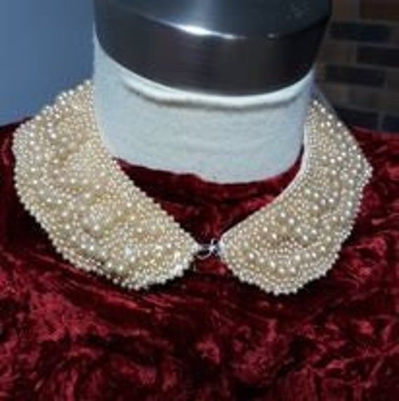 Pearl Beaded Peter Pan collar - image 1