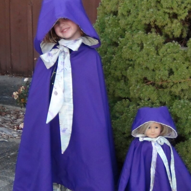 GIRLS HOODED CAPE Pattern Sizes 2 to 6 image 3