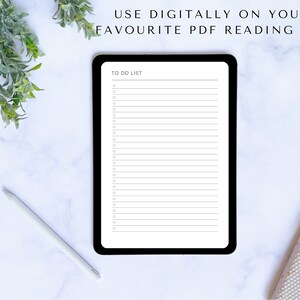To Do List Printable, to Do List Planner, Printable PDF, Minimalist ...