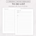 To Do List Printable, to Do List Planner, Printable PDF, Minimalist ...