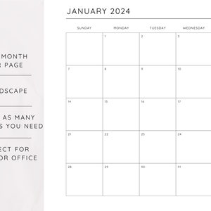 2024 &amp; 2025 Monthly Calendars, Printable Calendars, One Month per Page ...