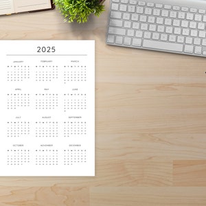 2024 & 2025 Year Calendars, Printable PDF, Wall Calendar, Planner, One ...