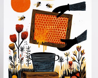 Beekeeping Greeting Card Set: Bee-Themed Nature Designs, Blank Inside (4.25x5.5, Set of 10)