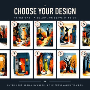 Choose your design, numbered card styles