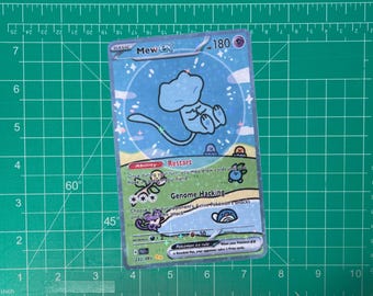 Holographic Bubble Mew EX Card Skin | Waterproof Sticker Decal for Credit Cards