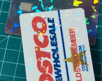 Holographic credit card sticker skin | Subtly personalize your credit cards by adding this holographic sticker skin | Sparkly card