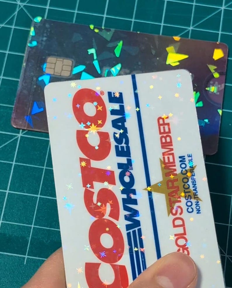 Pegatina holográfica para tarjetas de crédito / Personalice sutilmente sus tarjetas de crédito agregando esta pegatina holográfica / Diseño brillante para tarjetas imagen 1