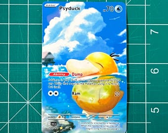 Psyduck Pokemon Credit Card Sticker Skin Decal | TCG Debit Card Wrap | Waterproof Vinyl Sticker