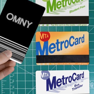 MetroCard Sticker Skin for OMNY Card | Student MetroCard | Bus Transfer | Vinyl Card Wrap | Waterproof Card Decal | NYC MTA | Vibrant Colors