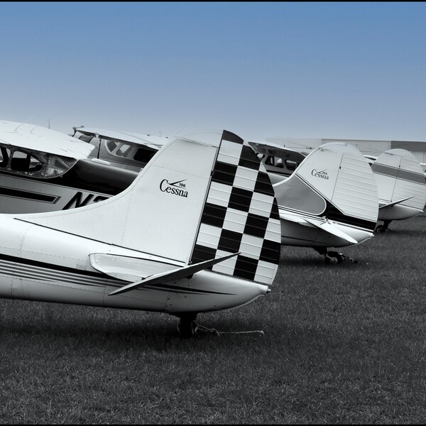 Cessna Airplanes, Original Horizontal Color Photograph by Kim Bailey