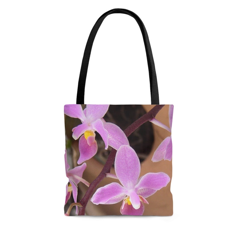 Tote Bag "Purple Ground Orchids" by Kim A. Bailey, Multiple Size Options