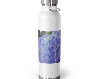 Water Bottle, Stainless-Steel Copper Vacuum Insulated, 22 oz: Hydrangeas by Kim A. Bailey