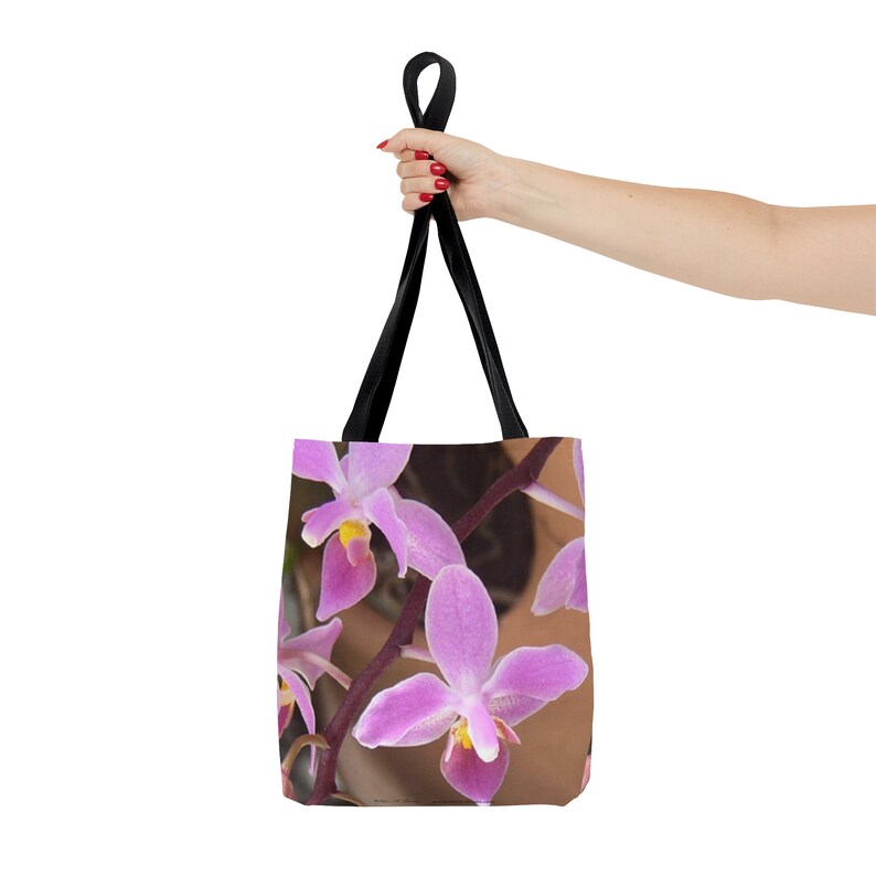 Tote Bag Purple Ground Orchids by Kim A. Bailey, Multiple Size Options image 3
