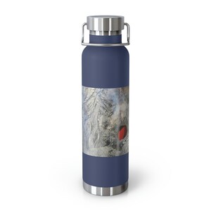 Copper Vacuum Insulated Bottle, 22oz &quot;Lava Tube on Kilauea&quot; by Kim A. Bailey