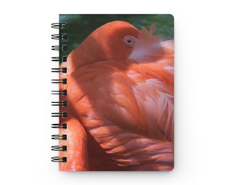 Pink Flamingo Spiral Notebook - Ruled Line Photo By Kim A. Bailey