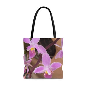 Tote Bag Purple Ground Orchids by Kim A. Bailey, Multiple Size Options image 9