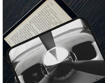 Laptop, Tablet, or E-reader Sleeve with Black and White Propeller Photograph