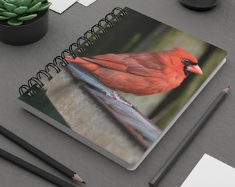 Red Cardinal Bird Journal | Spiral Bound Notebook
