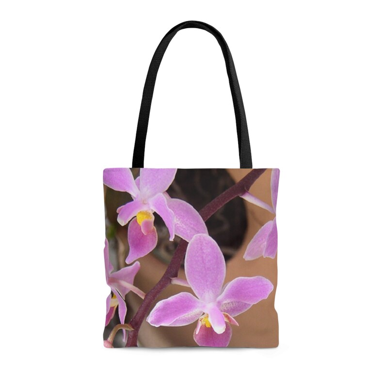 Tote Bag Purple Ground Orchids by Kim A. Bailey, Multiple Size Options image 5