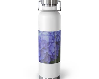 Water Bottle, Stainless-Steel Copper Vacuum Insulated, 22 oz: Hydrangeas by Kim A. Bailey