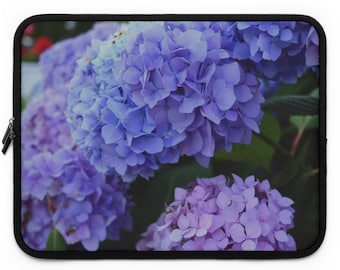 E-Reader,  Laptop, or Tablet Sleeve Featuring Kim's "Blue Hydrangeas" Photograph