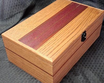 Locking Keepsake Box | 16"x10"x6" | Large Storage Box, Memory Box, Gifts, Home Décor