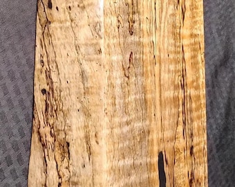 48" Spalted Maple Fireplace Mantel: Live Edge Modern Rustic | Artisan Made