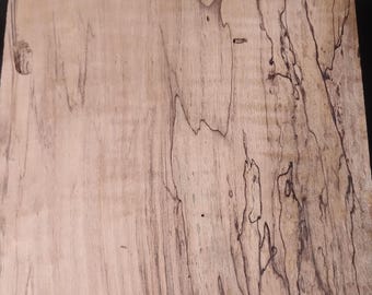 Spalted Maple Wood Blank 10” x 10” x 2.25” | Figured Hardwood | #21