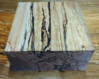 Spalted Maple Bowl Blanks: Woodturning, Carving, Craft Projects (4"-10" Square, 2.25" Thick)