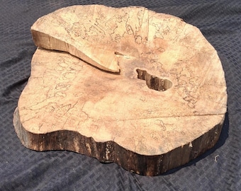 Rough Cut Spalted Maple Wood Cookie | 16–18" x 2–5" | Live Edge Tree Slice | Rustic Table Top | Epoxy Resin Blank