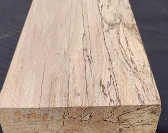 Spalted Oak Wood Slab 50" x 7" x 2 1/8" – Unique Natural Grain – DIY Furniture, Shelving, Woodworking Project
