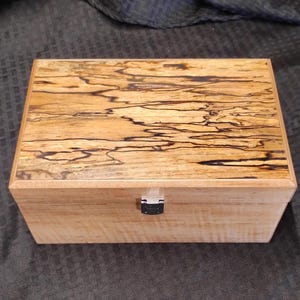 Handcrafted Jewelry Box | Spalted Maple & Curly Maple Wood | Luxury Ring Organizer | Handmade Wooden Keepsake Box | Unique Gift for Her