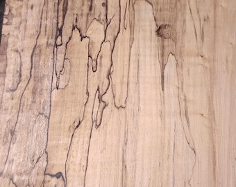 Spalted Maple Wood Blank 10” x 10” x 2.25” | Figured Hardwood | #21