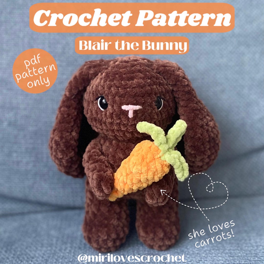 Blair the Bunny Crochet Pattern - Etsy