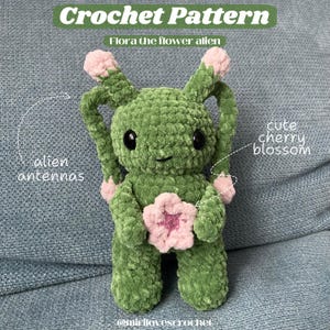 Flora the flower alien crochet pattern