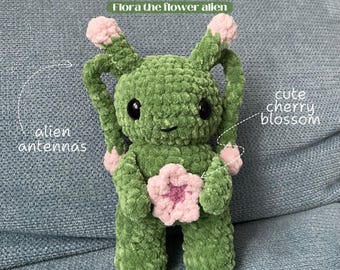Flora the flower alien crochet pattern