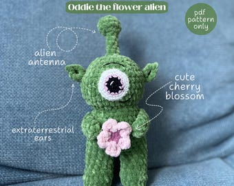 Oddie the Blumen Alien Häkelanleitung