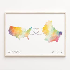 Luxemburg Karte Poster, Luxemburg Karte, Luxemburg Geschenk, Umzug Geschenk, Luxemburg Geschenk, C23-107