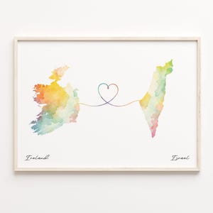 Irland Druck, Aquarell Karte Poster, Manx Geschenk, Reisewandkunst, Abenteuer erwartet Sie, C23-1082