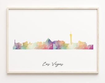 Seoul Skyline Watercolor Print: South Korea Cityscape Wall Art